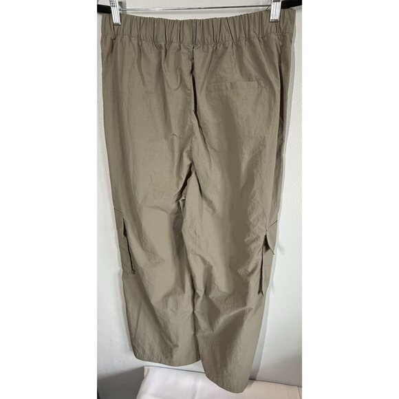 WILO The Label Grey Wide Leg Cargo Pants Large Anthropologie Parachute Nylon Pan - Picture 3 of 16